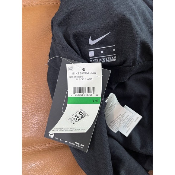 NWT Nike Gray Camo Print U Back Metallic Swoosh One Piece Sporty Swimsuit Large - Picture 7 of 8